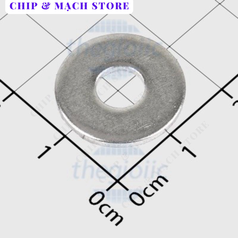 [20 Cái]- Long Đền Kín M6 x 18mm Dày 1.5mm Inox 201 Chip & Mạch Store