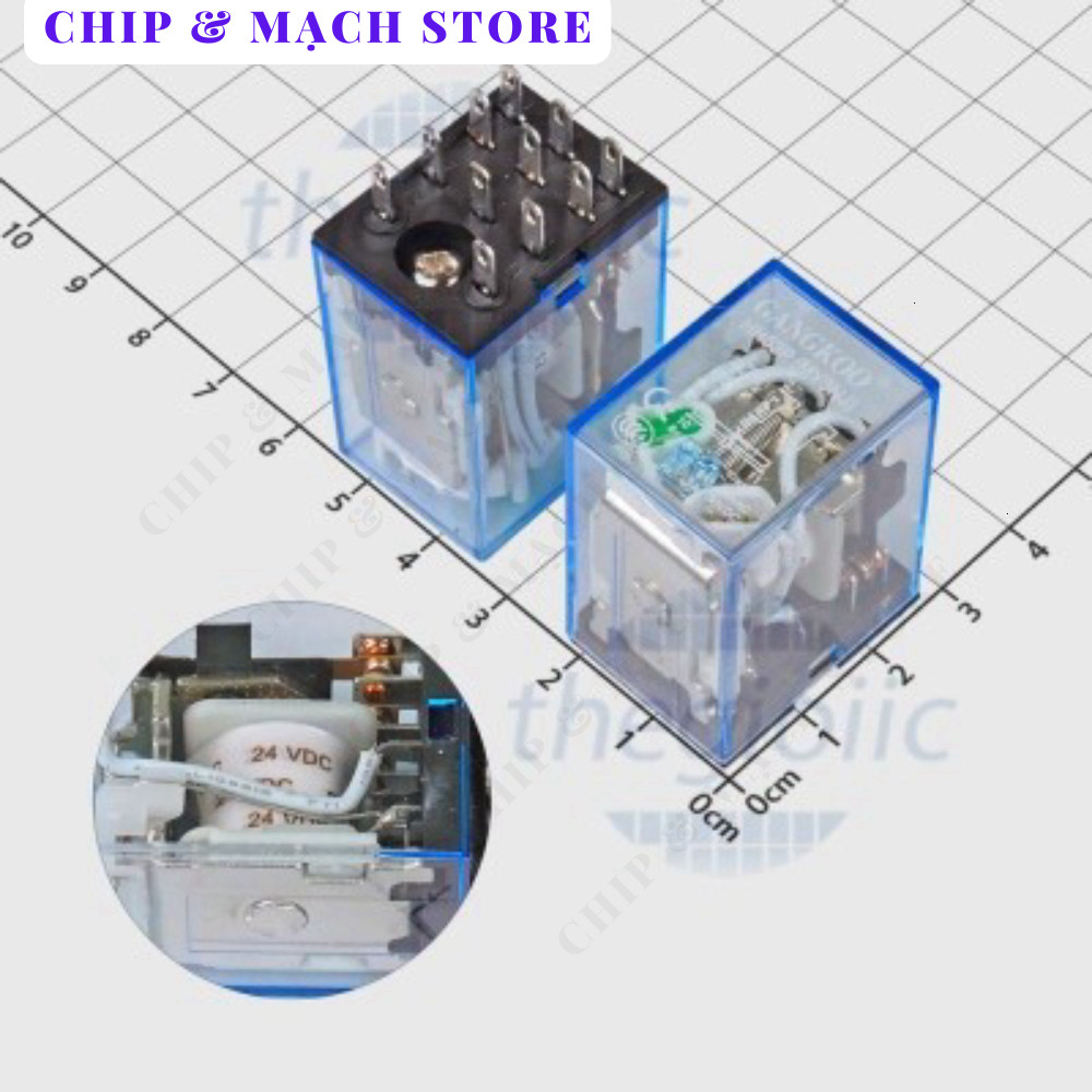 HH53P MY3NJ Rơ Le 24VDC 5A 3PDT 11 Chân Chip & Mạch Store