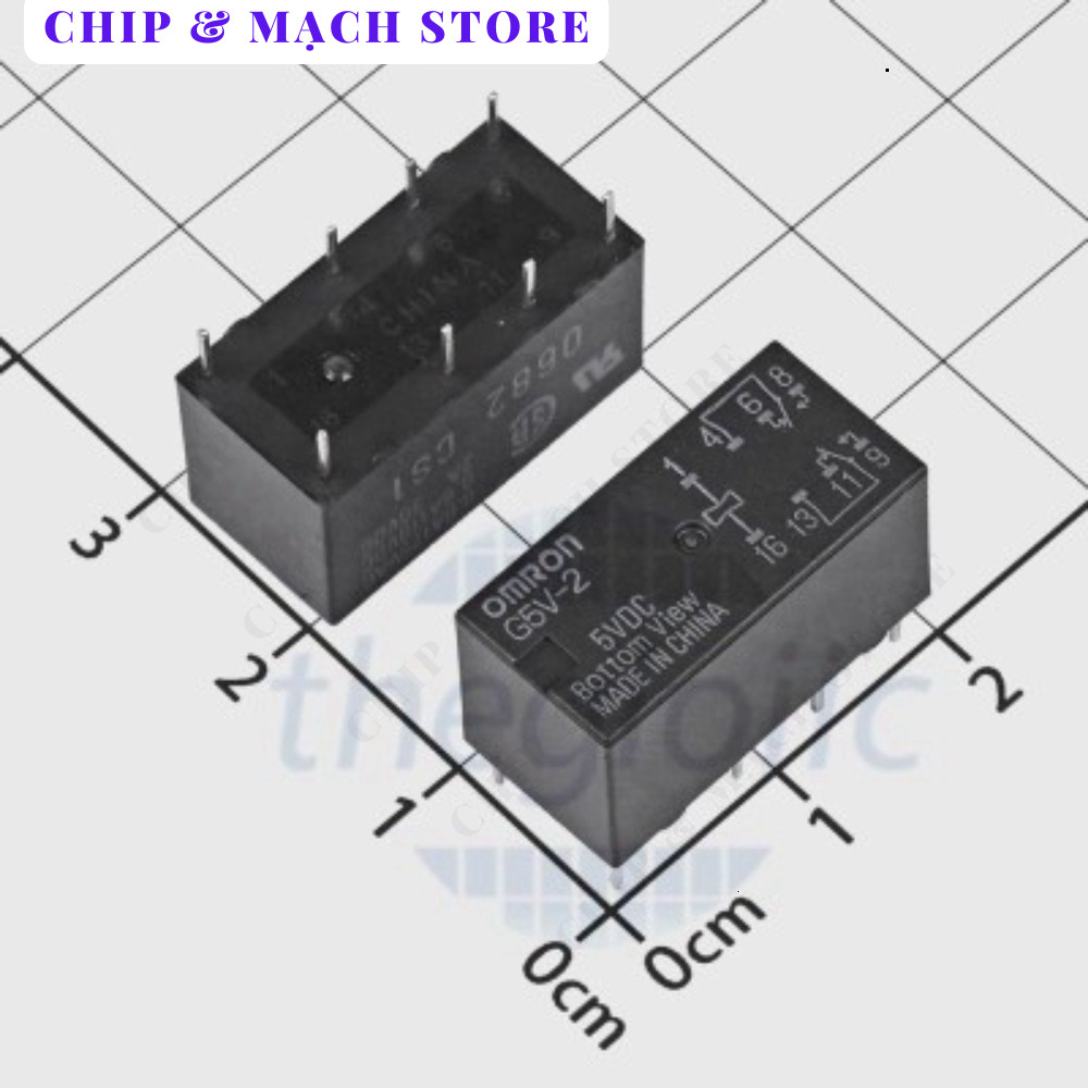 G5V-2-DC5 Rơ Le 5VDC 2A DPDT 8 Chân Chip & Mạch Store