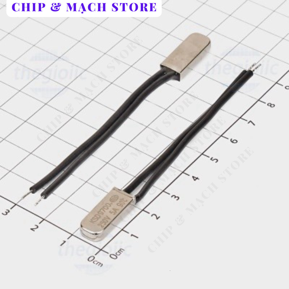 [3 Cái]- KSD9700-90NC Cầu Chì Nhiệt, Rơ Le Nhiệt 250VAC 5A 90 Độ C Thường Đóng NC Chip & Mạch Store
