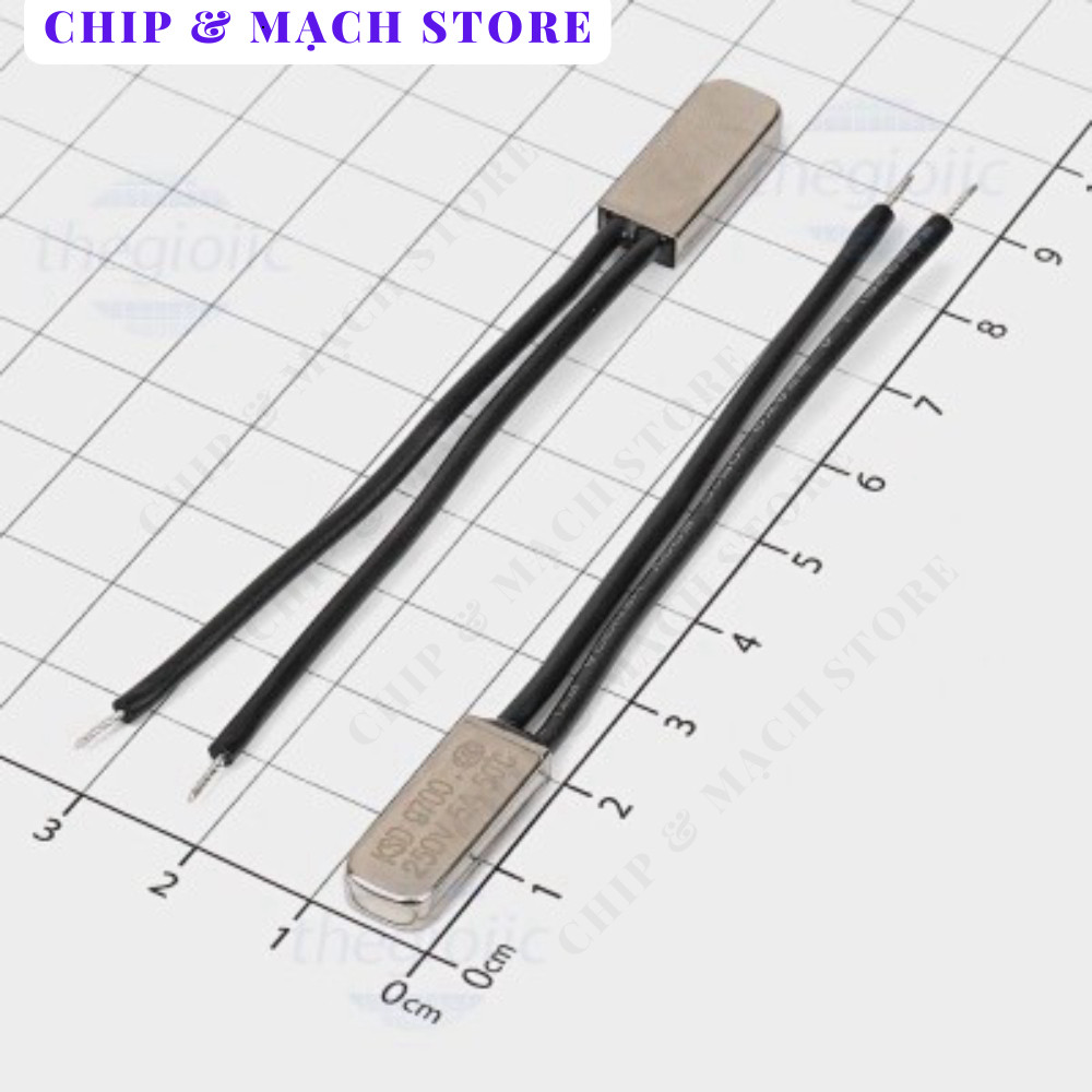 [3 Cái]- KSD9700-50NC Cầu Chì Nhiệt, Rơ Le Nhiệt 250VAC 5A 50 Độ C Thường Đóng NC Chip & Mạch Store