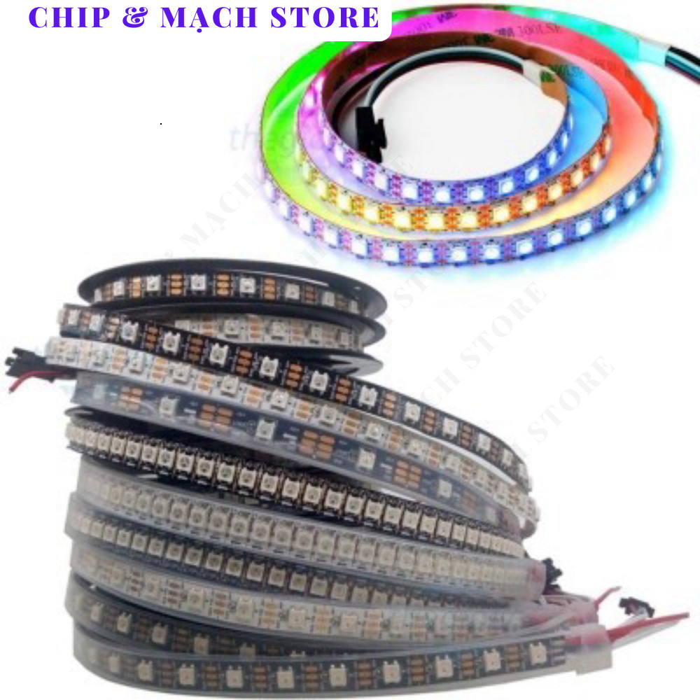 LED Dây 5050 RGB WS2812 60 LED/m 5VDC Dài 1m Chip & Mạch Store