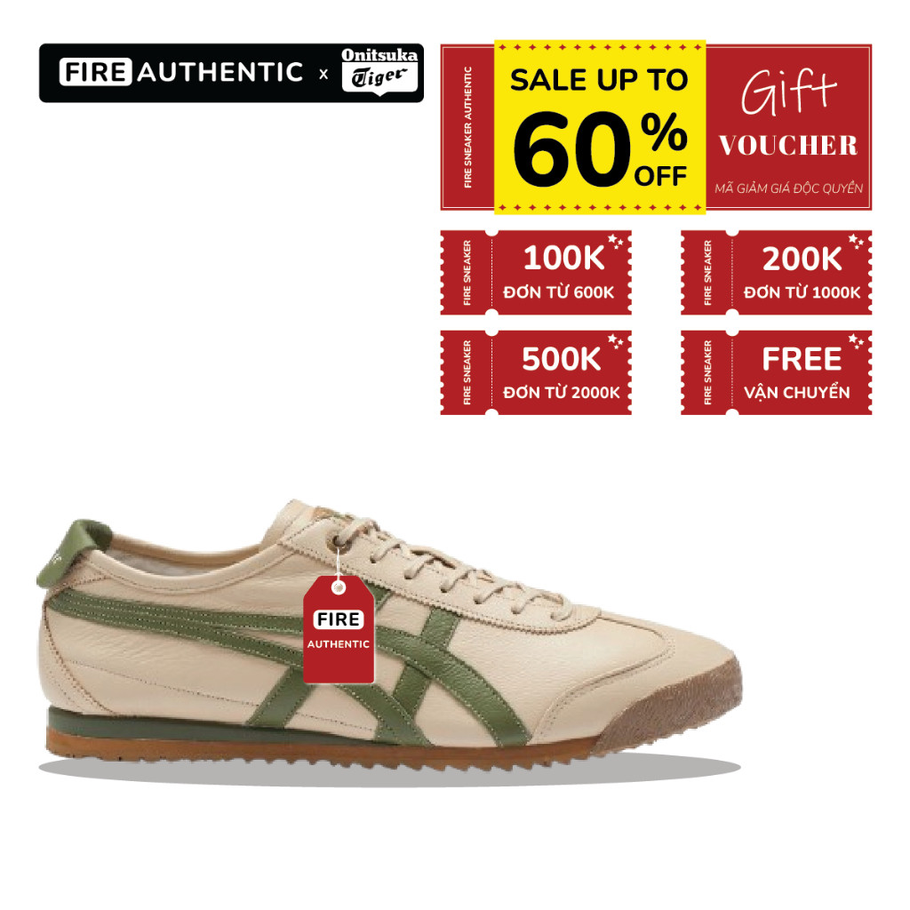 | 100% Chính hãng | Giày Onitsuka Tiger Mexico 66 SD 'Beige/Green'