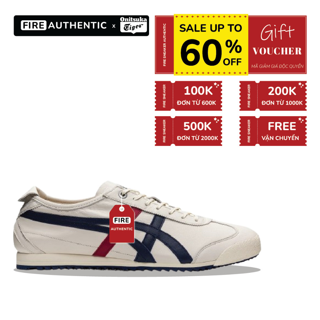 | 100% Chính hãng | Giày Onitsuka Tiger Mexico 66 SD 'Cream/Red/Navy'