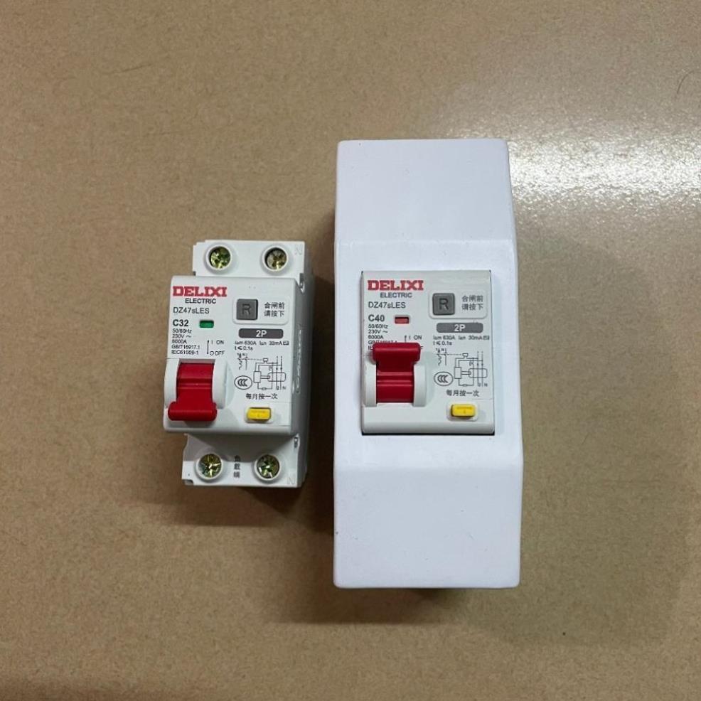 RCBO Aptomat chống giật, chống rò, chống quá tải DZ47sLES Loại 2p ngắt cả pha lửa và pha mát