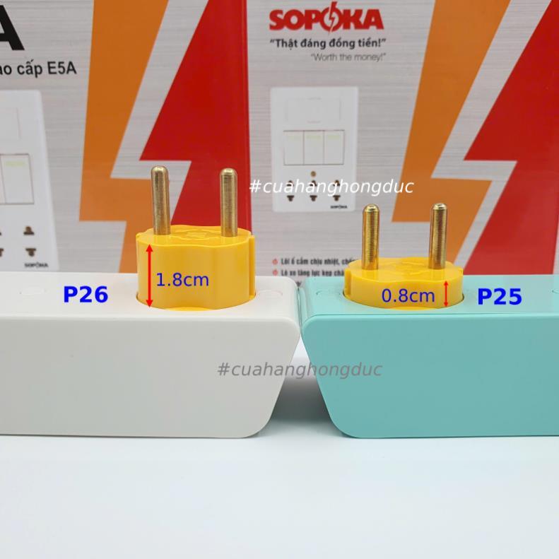 Phích cắm điện chia 2 chia 3 chia 5 P11 P12 P15 Q3 Q5 P25 P26 SOPOKA