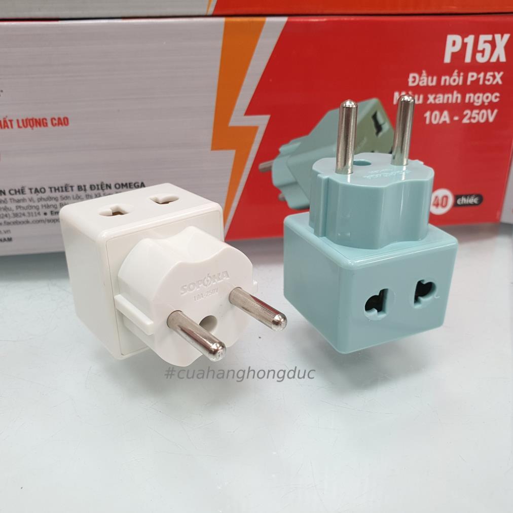 Đầu Nối Phích Cắm Chia Điện 2 Lỗ Đa Năng P15 SOPOKA