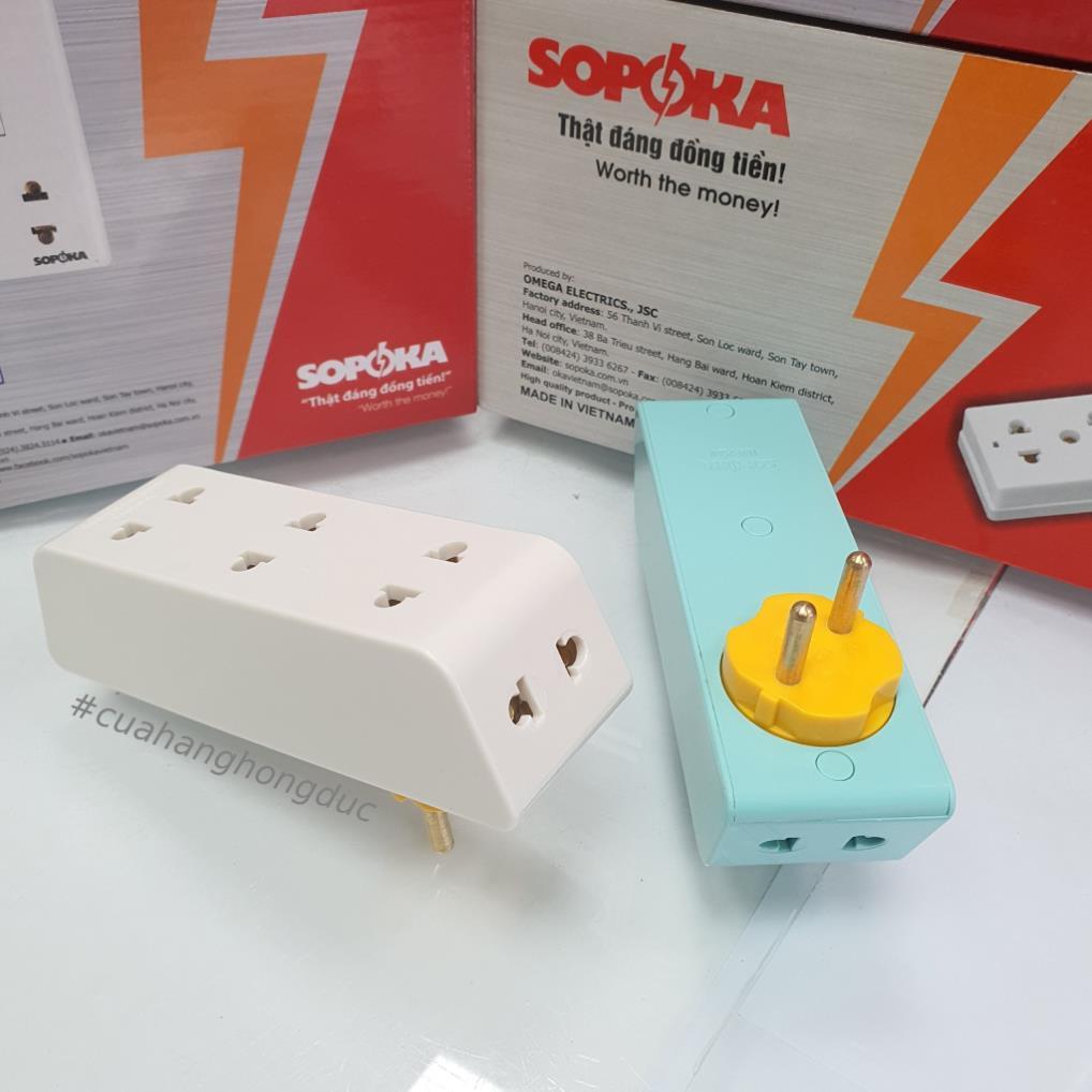 Phích Cắm Chia Điện 5 Lỗ Cổ Xoay P25 SOPOKA