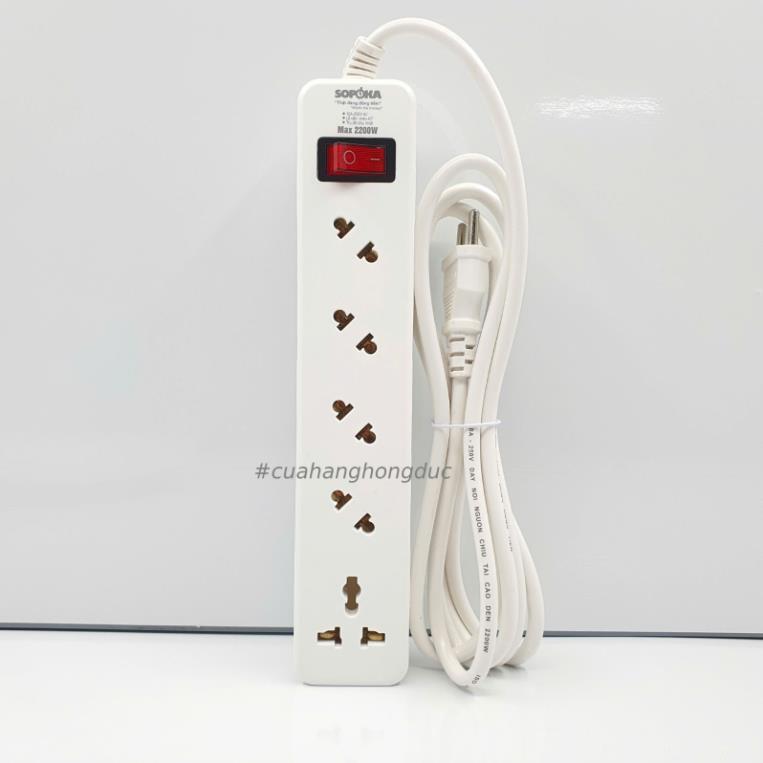 Ổ Cắm Điện 5 Lỗ Chéo 2200W 5A2 SOPOKA