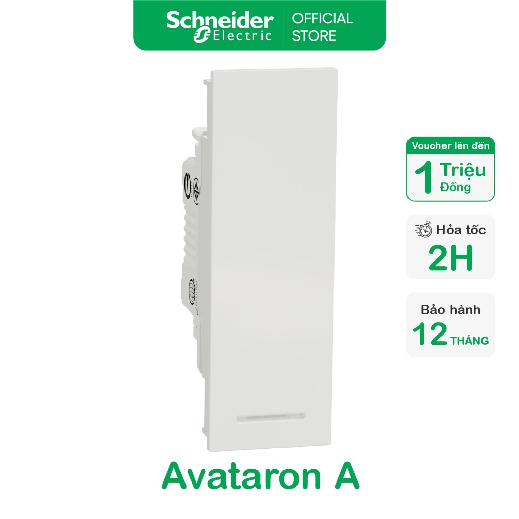 Công tắc 1 chiều - 16AX - Trắng - dòng AvatarOn A Cắm Nhanh - Schneider Electric - M3T31_1F_WE M3T31