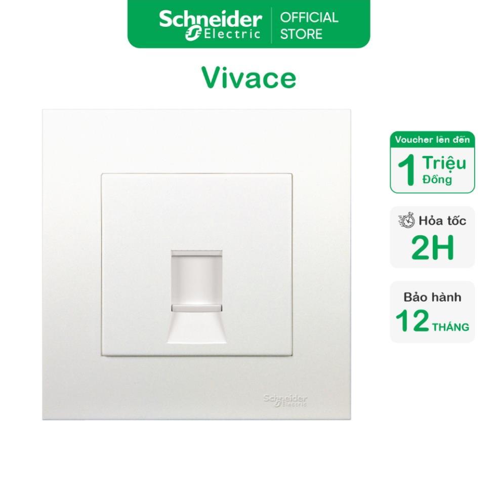 Ổ cắm mạng cat6 đơn - Trắng/ Xám Bạc - Schneider Electric - KB31RJ6_WE KB31RJ6_AS