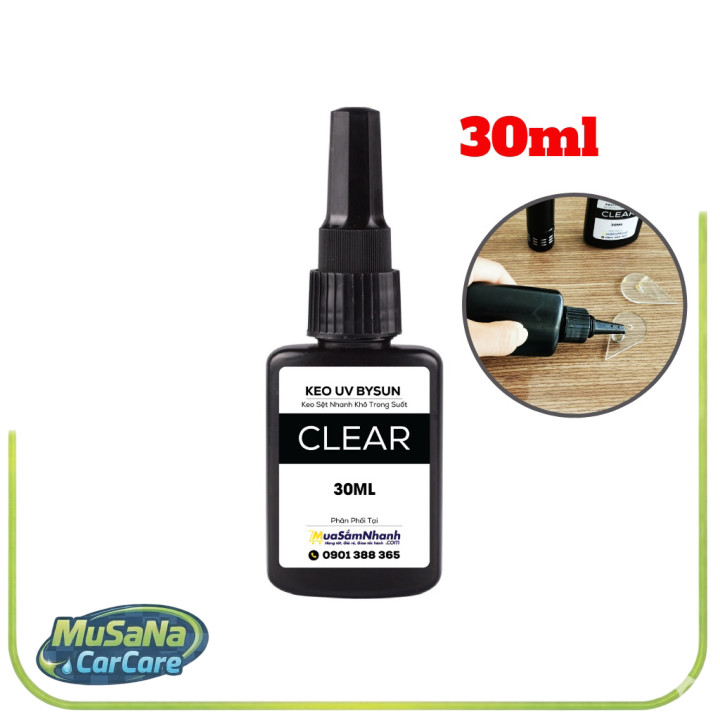 [HOT} Keo UV dán Kính, Thép, Mica BySun Clear BB010 30ml (không kèm đèn) - GIAO HỎA TỐC