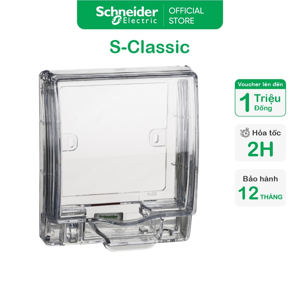Mặt che phòng thấm nước IP55 cho ổ cắm công tắc vuông dòng AvatarOn - Schneider Electric - E223R_TR 