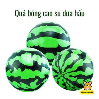 Quả Bóng Quả Banh Cao Su Bơm Hơi 22Cm Hình Dưa Hấu Ngộ Nghĩnh Chơi Bóng Ngoài Trời, Bơi Lội