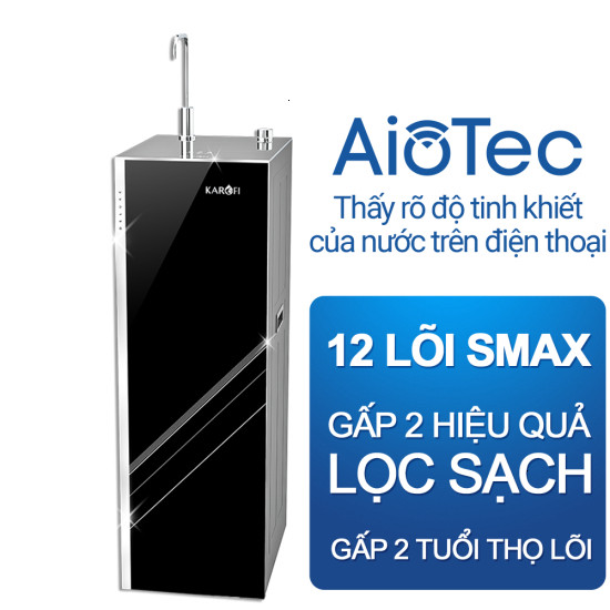 Máy lọc nước RO KAROFI KAQ-L22 - Hệ 12 lõi lọc công nghệ Smax - Gấp 2 vi khoáng, bổ sung Hydrogen