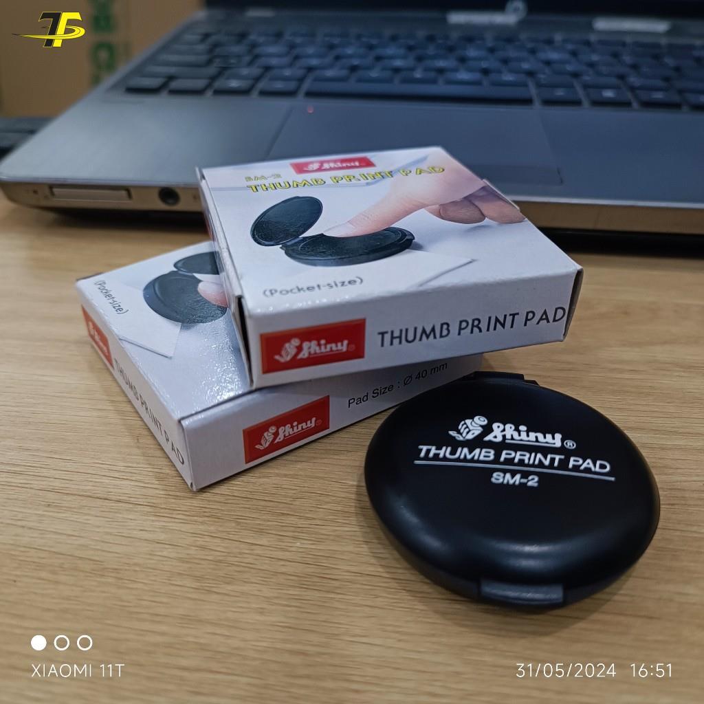 Lăn tay (lăn dấu vân tay)_ Hộp dấu lăn tay Shiny SM-2 Thumb print pad