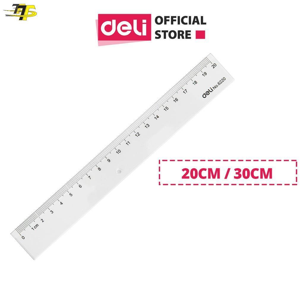 Thước kẻ cứng trong suốt - 20cm - Deli E6220 (Deli 6220)
