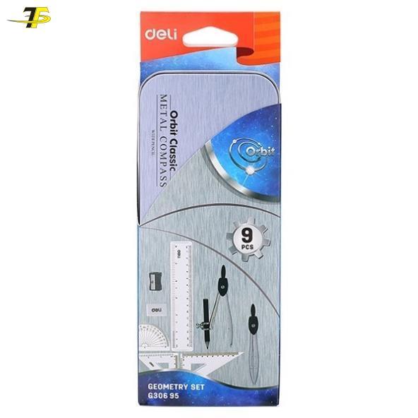Bộ Dụng Cụ Học Sinh - Bộ Comba thước kẻ 09 Món - Deli G30695