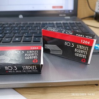 Combo 3 hộp Kim bấm số 3 SDI 1204, 1000 kim/hộp