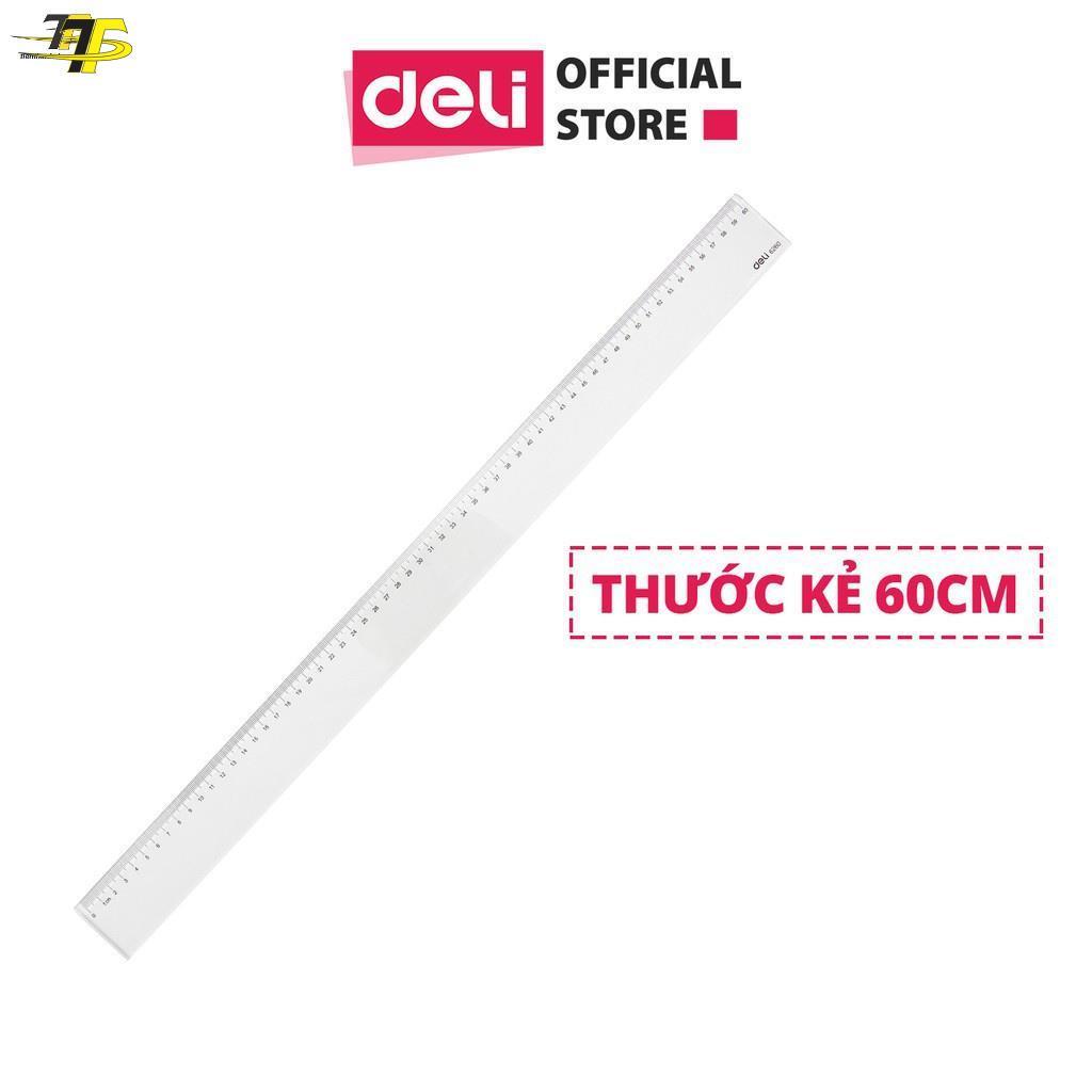 Thước kẻ 60cm Deli E6260, trong suốt
