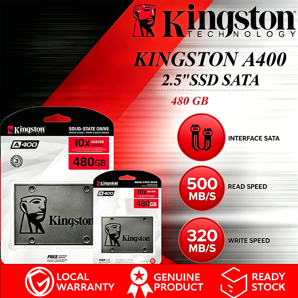 Kingston A400 SSD 480GB 2.5 "SATA III 6Gb / s ổ đĩa trạng thái rắn nội bộ | BigBuy360 - bigbuy360.vn