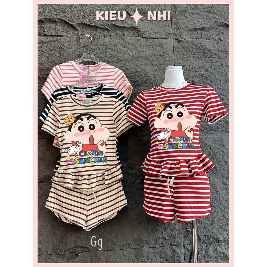 Set Sọc Đùi Cushin Chất Thun Co Giãn Loại 1 - Đồ Bộ Nữ Mặc Nhà Đi Chơi Basic Dễ Thương Full Màu Tren