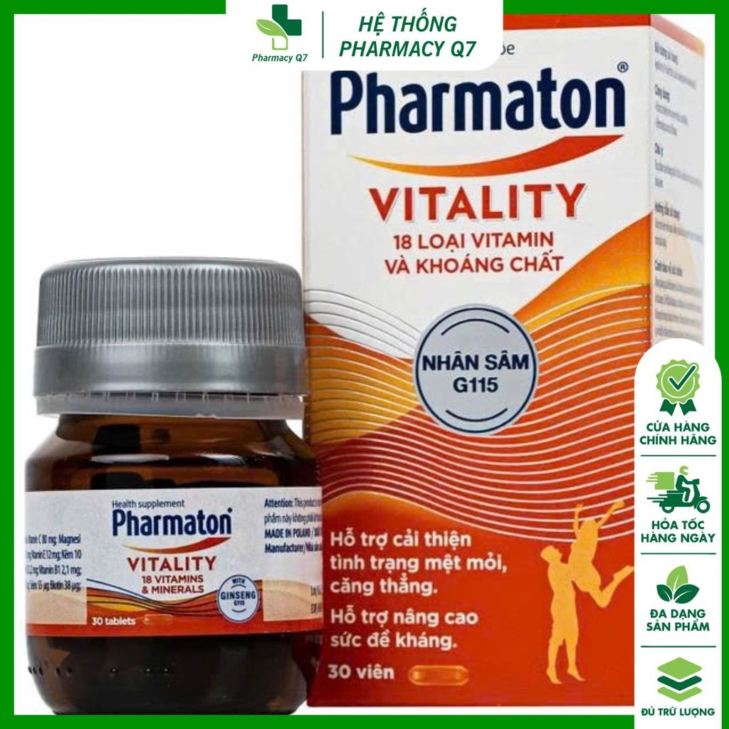 Pharmaton Energy - Viên Uống Bổ Sung Vitamin Tổng Hợp và Khoáng Chất (Hộp 30 Viên)