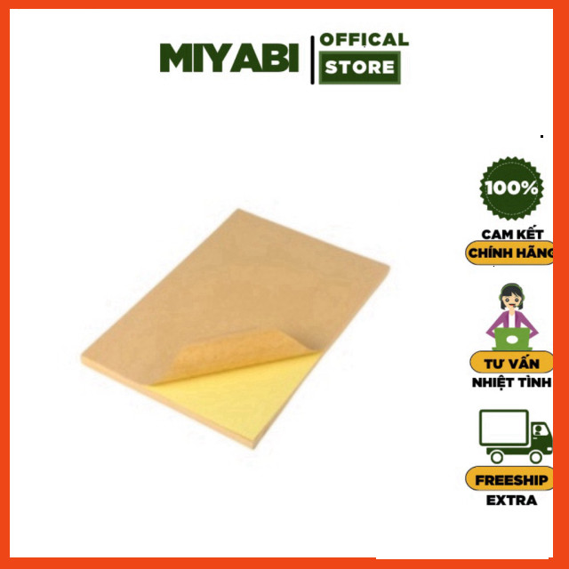 Giấy decan A4 da bò - 100 Tờ/Xấp (Giấy Decal A4 Da Bò)