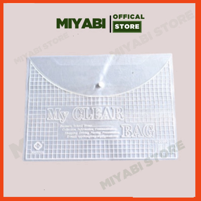 Combo 20 Túi đựng tài liệu văn phòng phẩm khổ F4 trong suốt - Túi clear bag trung - MIYABI Store