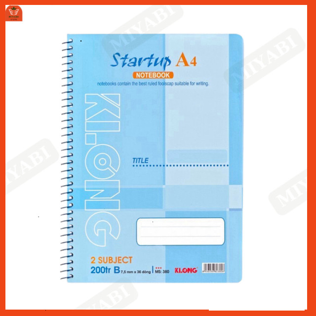Sổ lò xo kẻ ngang a4 200 trang KLONG 58gsm - sổ a4 nhật kí - vở kẻ ngang học sinh, sổ ghi chép giáo 