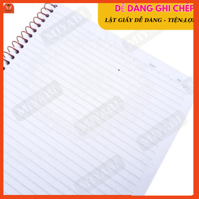 Sổ lò xo kẻ ngang a4 200 trang KLONG 58gsm - sổ a4 nhật kí - vở kẻ ngang học sinh, sổ ghi chép giáo 