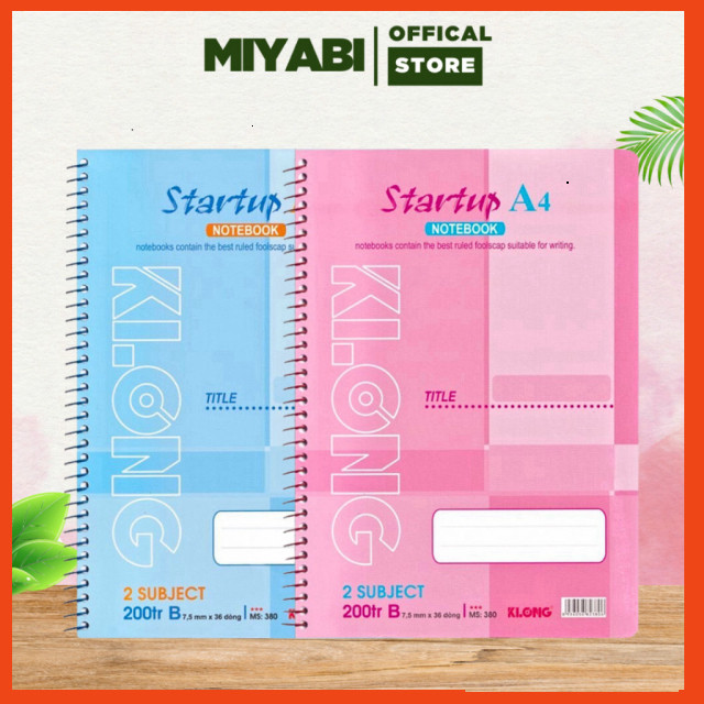 Sổ lò xo kẻ ngang a4 200 trang KLONG 58gsm - sổ a4 nhật kí - vở kẻ ngang học sinh, sổ ghi chép giáo 