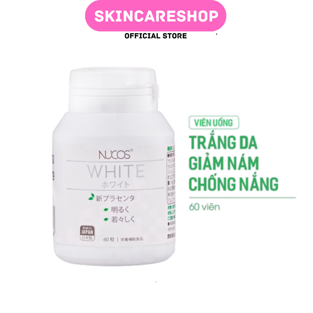 Viên uống Nucos White hỗ trợ sáng da, giảm thâm nám (Hộp 60 viên)