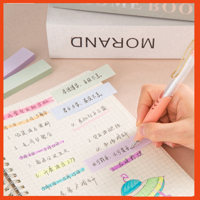 Giấy note pastel 4 màu - có keo - 400 tờ - 76mm x 76mm x 19mm - Giấy note nhiều màu - MIYABI STORE