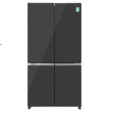 Tủ Lạnh 4 Cánh 569L HITACHI Inverter R-WB640PGV1(GMG) - Ngăn Đông Dưới, French Bottom Freezer - Màu Cửa Kính xám