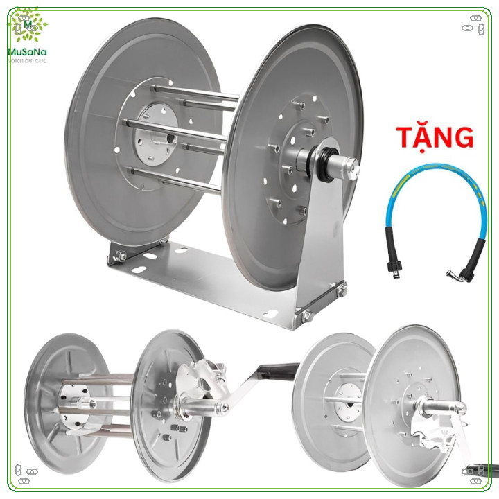 [HOT] Rulo Cuốn Dây Cao Áp Niken Không Gỉ  Khung Quấn Dây Cho Máy Rửa Xe G500, Có Chốt Khóa & Tay Qu