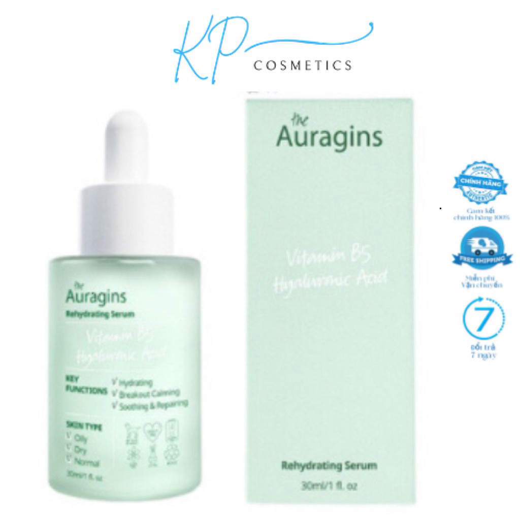 [Chính Hãng] Serum B5 Auragins  8% & Hyaluronic Acid Serum Cấp Ẩm Phục Hồi Da 30ml