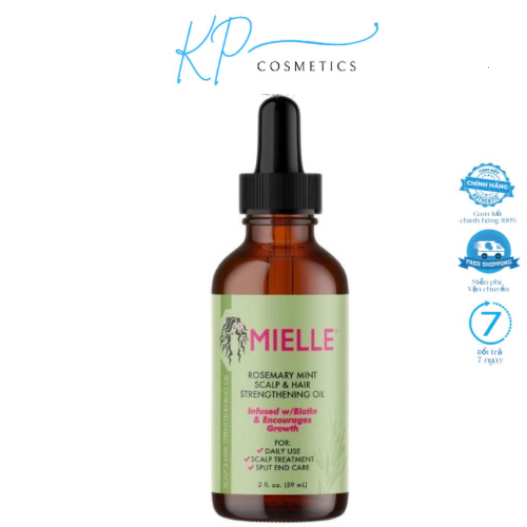 [Chính Hãng] Dầu Kích Thích Mọc Tóc Mielle Organics Rosemary Mint Hair Serum Oil Tóc 59ml