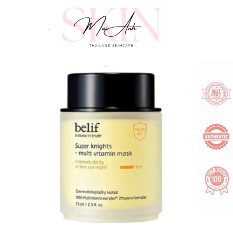 [Chính Hãng] Mặt Nạ Ngủ Belif Super Knight Multi Vitamin Mask Mặt Nạ Belif Phục Hồi Da 75ml