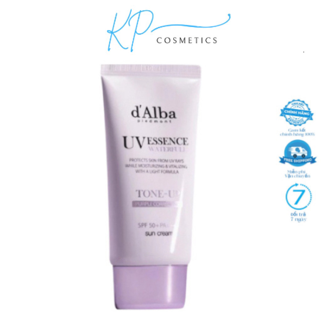 [Chính Hãng] Kem Chống Nắng Nâng Tông D'ALBA Tím Tone UP KCN DALBA SPF50+ Hiệu Chỉnh Da Sáng 50ml Mẫ