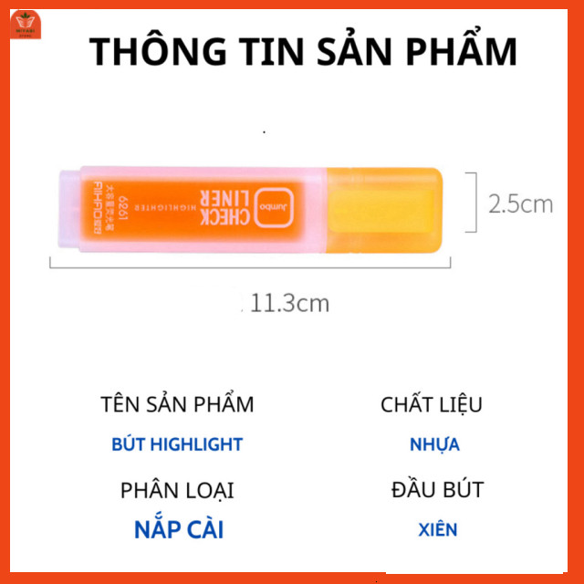 Bút highlight đánh dấu văn phòng phẩm - bút dạ quang pastel - bút highlight đồ dùng học tập học sinh