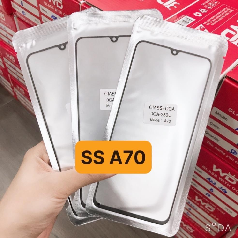 Kính samsung a70, kính ép màn hình có keo oca, kính ép liền keo sam sung a705 - SM-A705F, SM-A705FN,