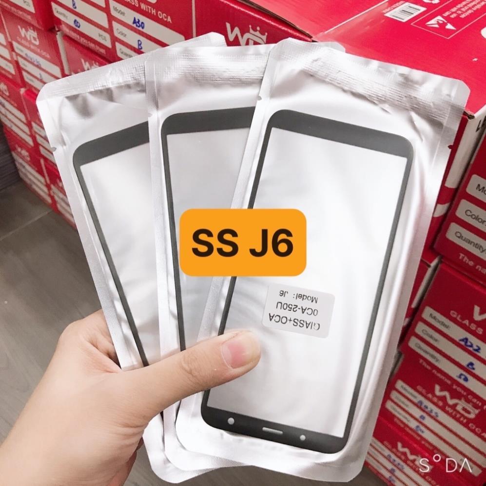 Kính samsung j6 - kính samsung a6 - kính ép màn hình có keo oca, SM-J600G, SM-J600F, SM-J600G, SM-J6