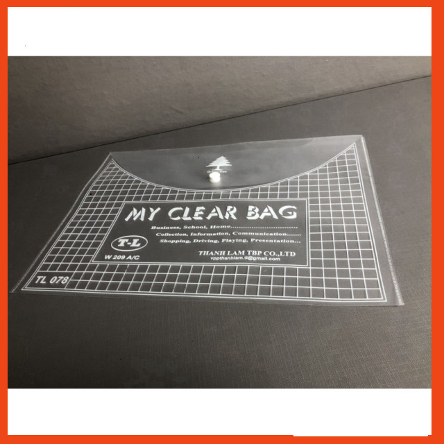 Tập 20 bìa đựng tài liệu văn phòng phẩm A4 - Túi my clear bag trong suốt - MIYABI Store
