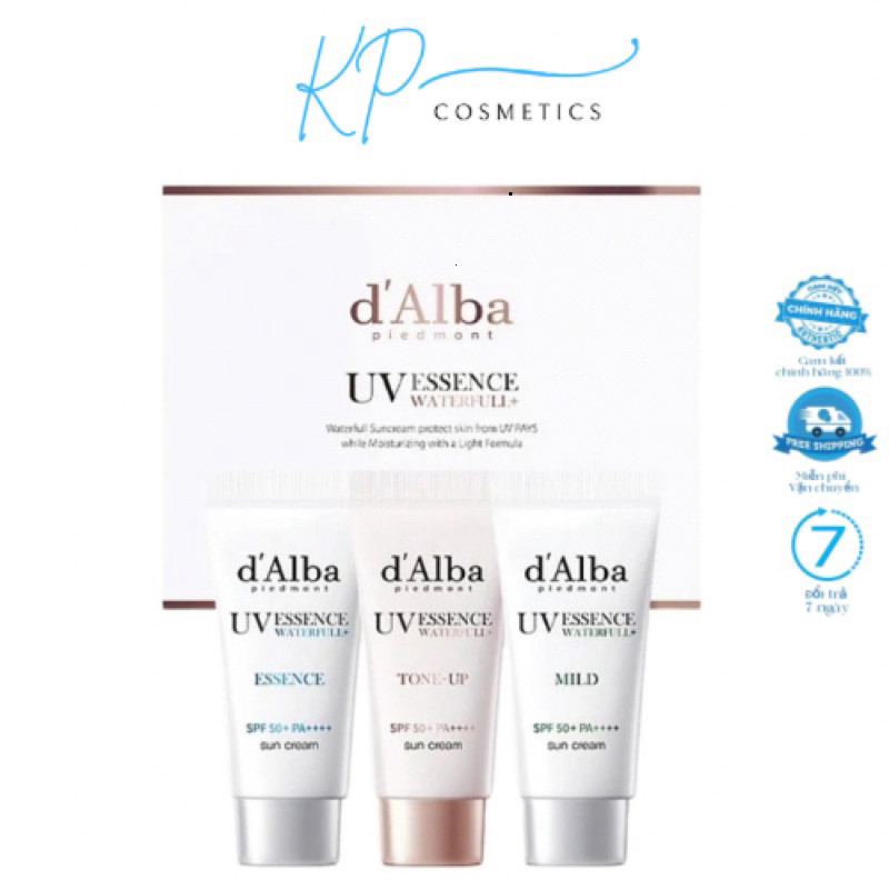 [Chính Hãng] Set Kem Chống Nắng d’Alba UV Essence Waterfull Mini