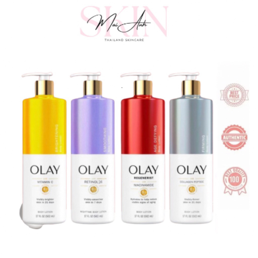 [Chính Hãng] Kem Dưỡng Thể Olay Collagen B3 Firming & Hydrating Body Lotion 502ML_ Bản Mỹ