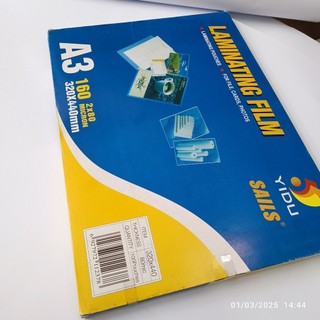 Giấy ép plastic A3 / Nhựa ép plastic A3 80mic ( hộp 100 tờ )