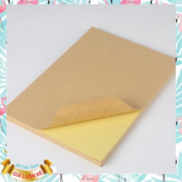 Giấy Decal A4 da bò ( xấp 100 tờ )