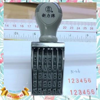 Dấu 6 số xoay 3mm 5mm 7mm 9mm - Shiny N56 N46 N36 N26 N16