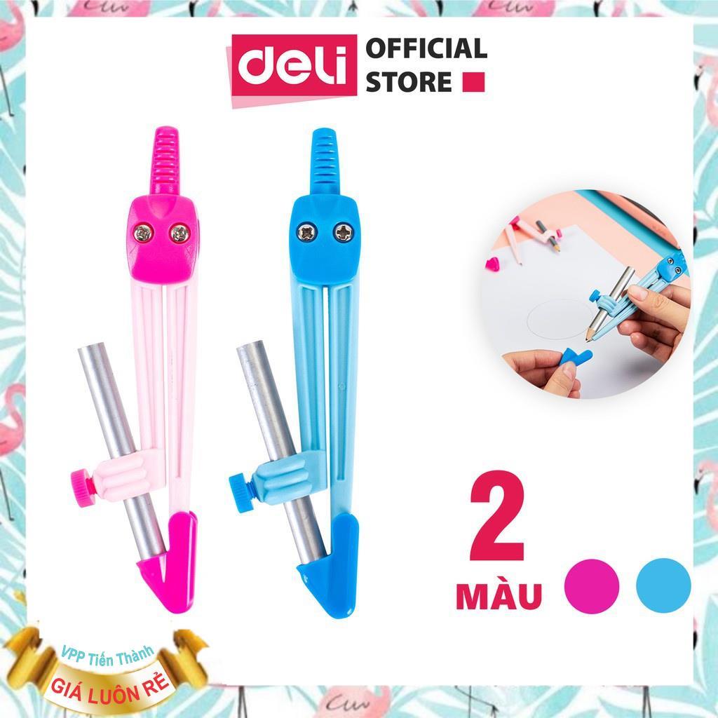Compa học sinh Deli, Hồng/Xanh - 1 hộp - E8621